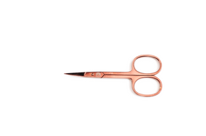 Rose gold lash scissor.